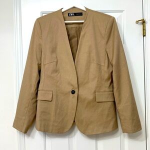 Zara beige blazer size 10